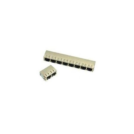 Fci Telecom And Datacom Connector, 64 Contact(S), Female, Right Angle, Solder Terminal, Jack 94910-008MLF